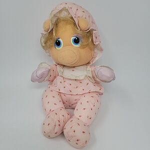 VTG 1984 Miss Piggy 9” Hasbro Softies Plush Pampers Muppet Babies Stuffed Doll